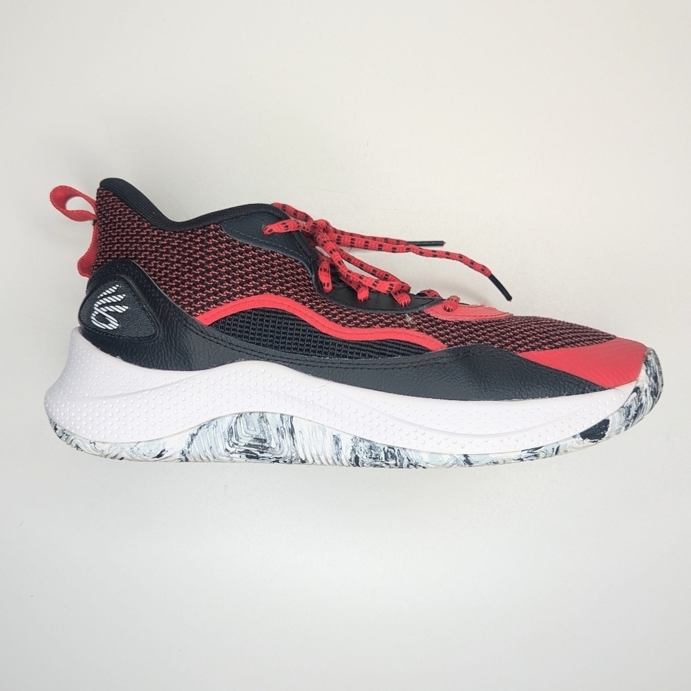 Under Armour Curry 3Z 24 Black Red White Basketball Shoes Men 9.5 Women 11